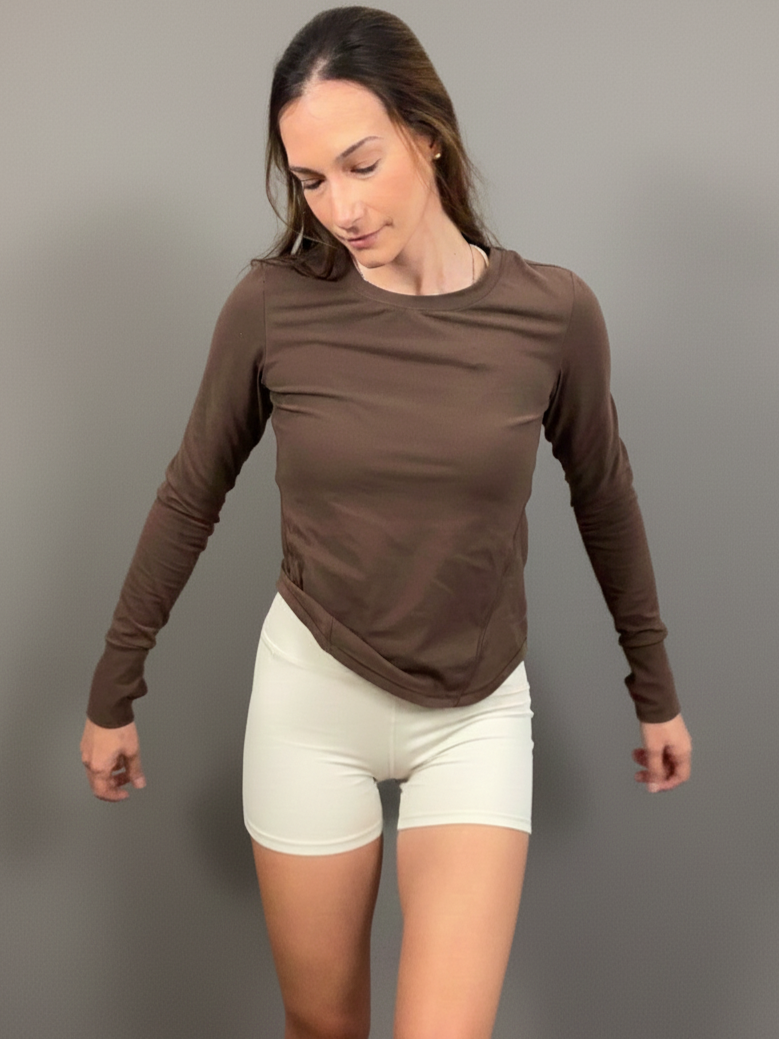 High-Waist Elefante Off-White Shorts